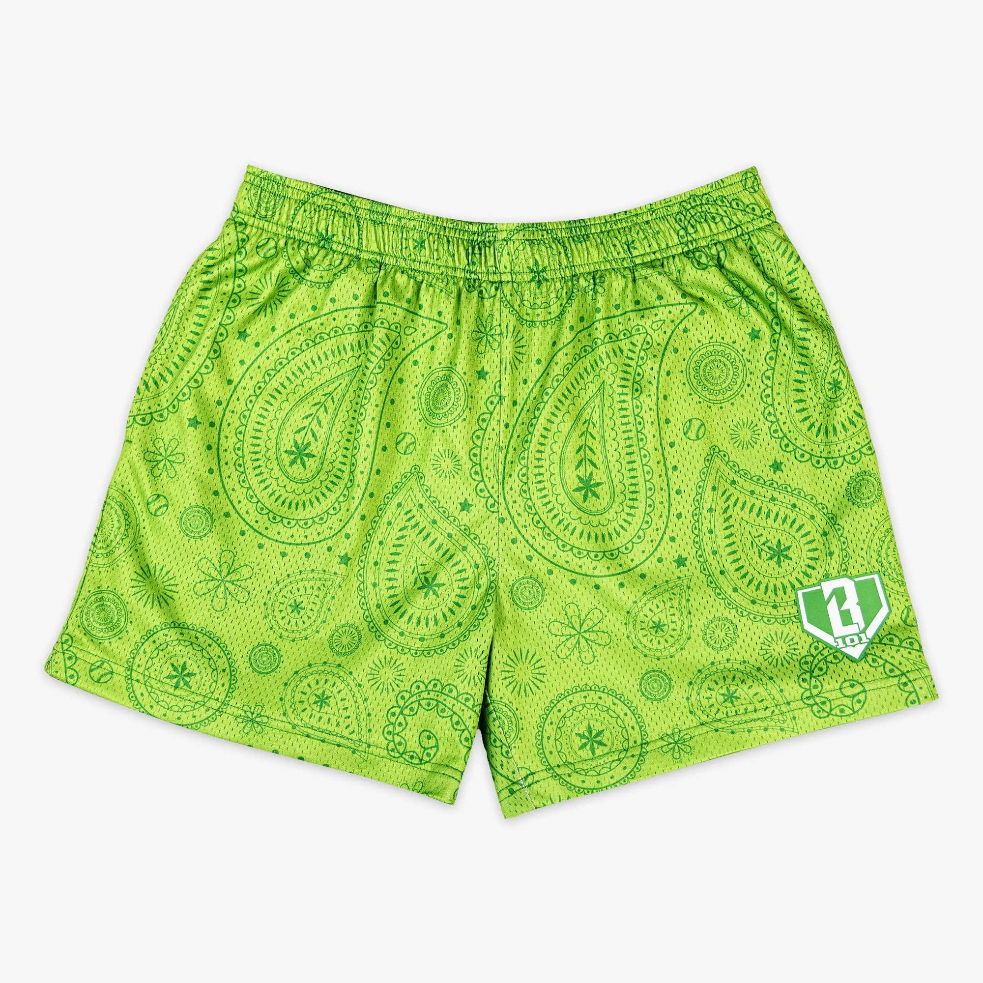 Paisley Youth Shorts - Green