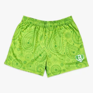 Paisley Youth Shorts - Green