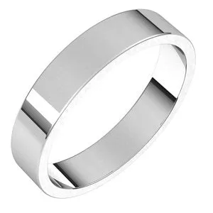 Palladium 4 mm Flat Band Size 13
