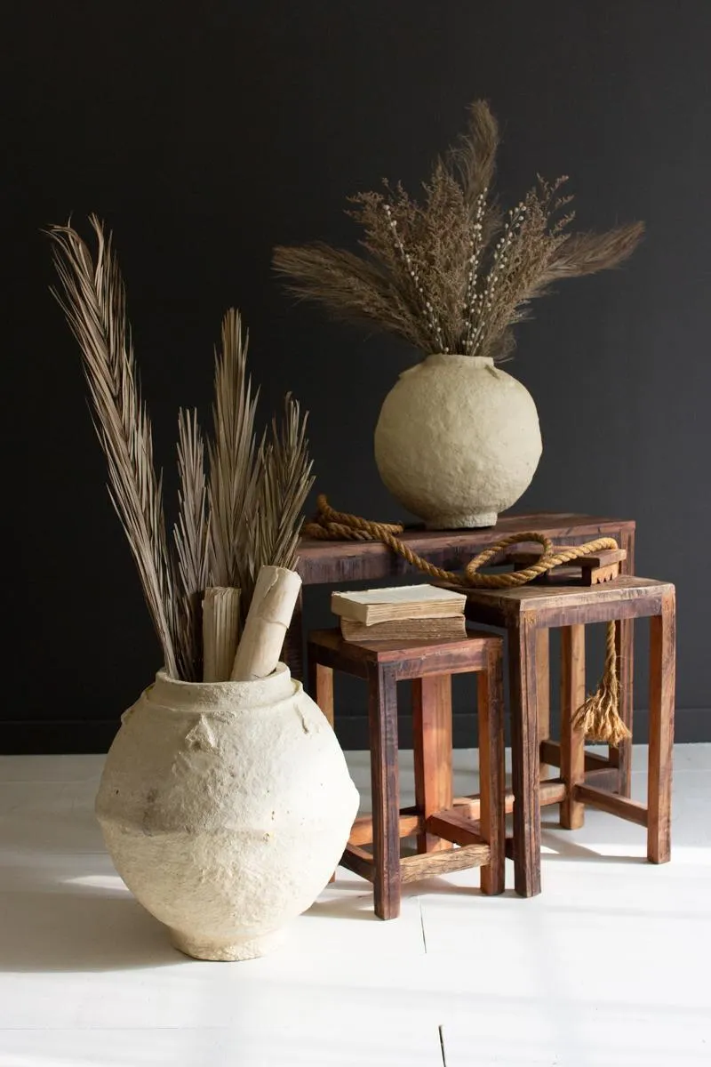 Paper Mache Urn / Large