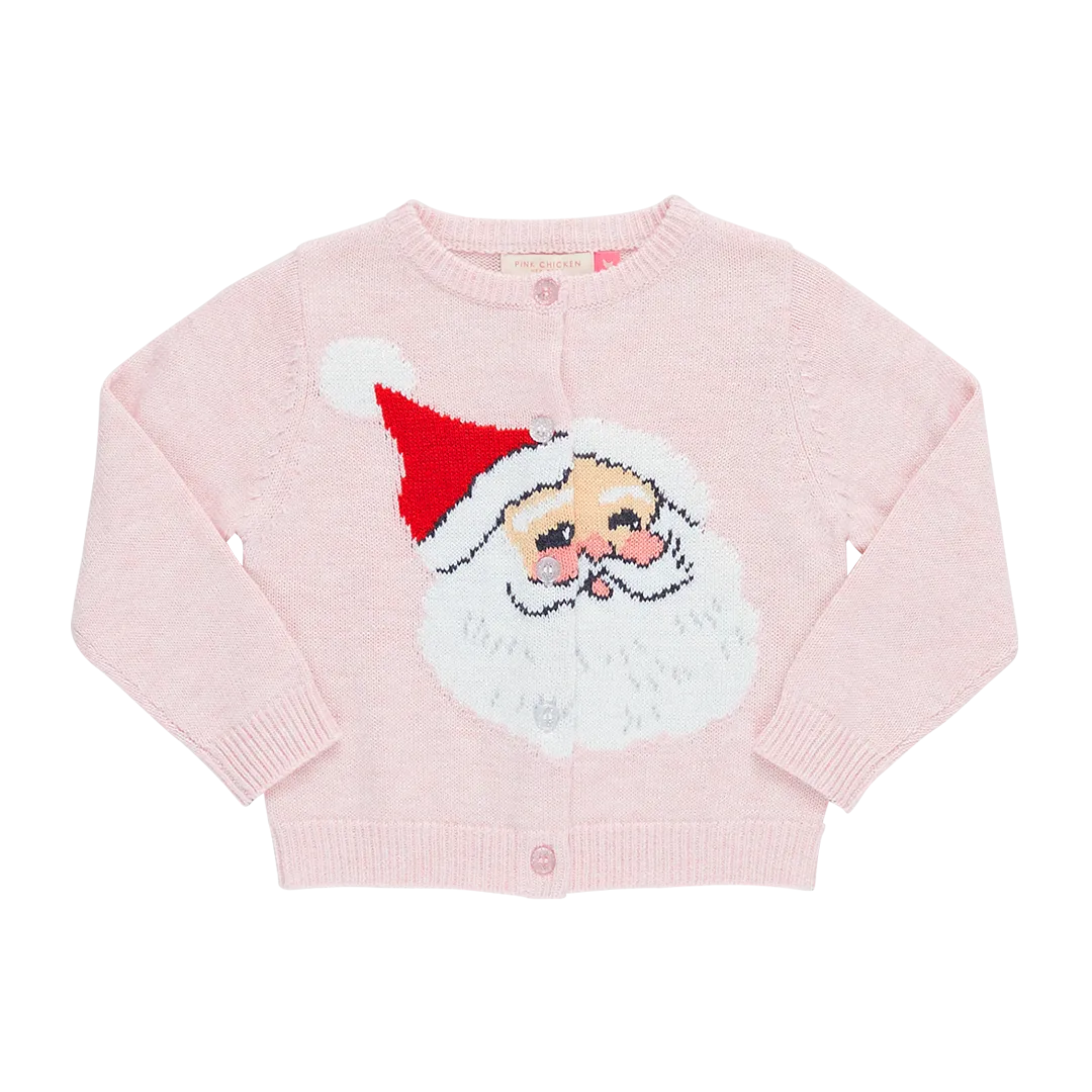 Pink Chicken Baby Girls Maude Sweater - Pink Santa