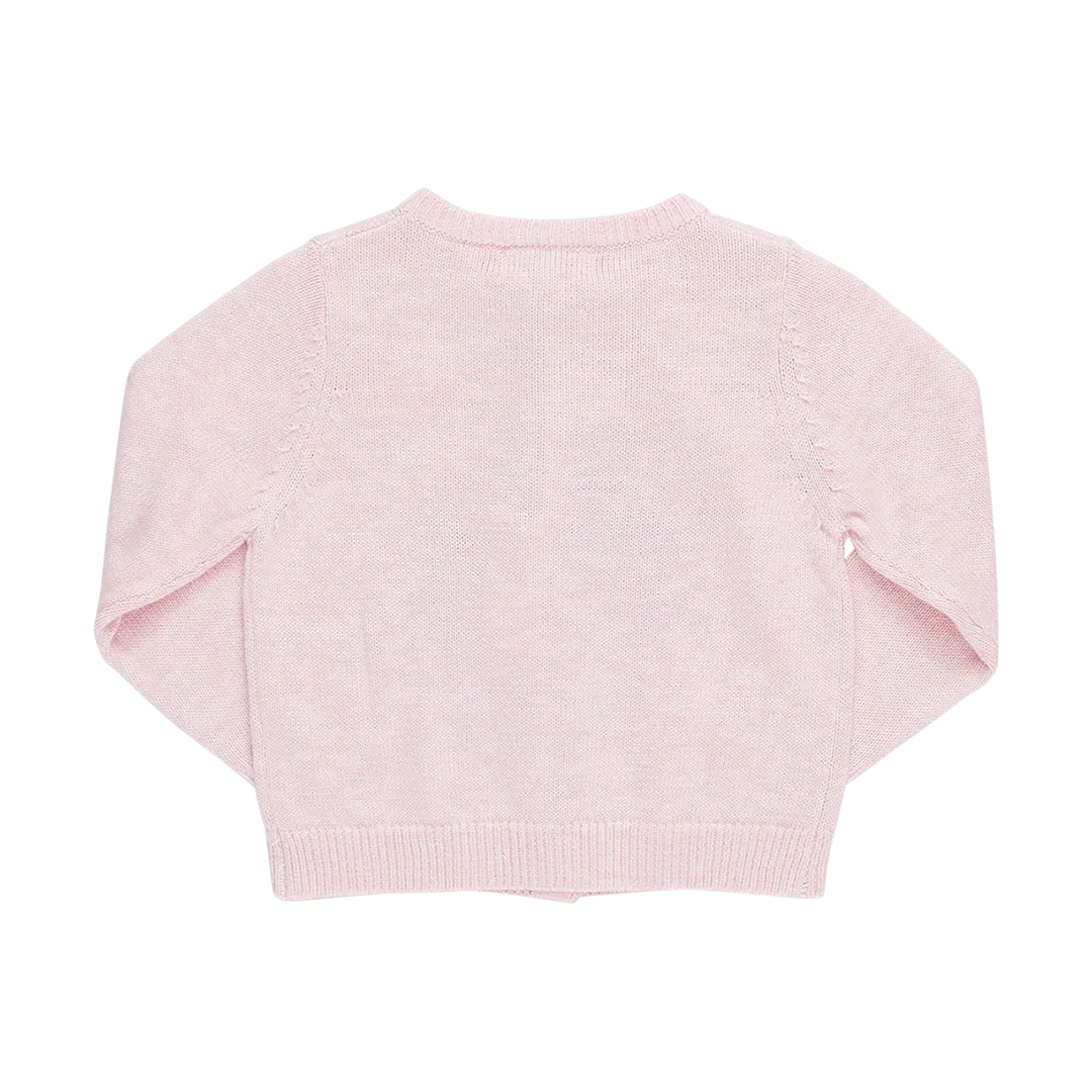Pink Chicken Baby Girls Maude Sweater - Pink Santa