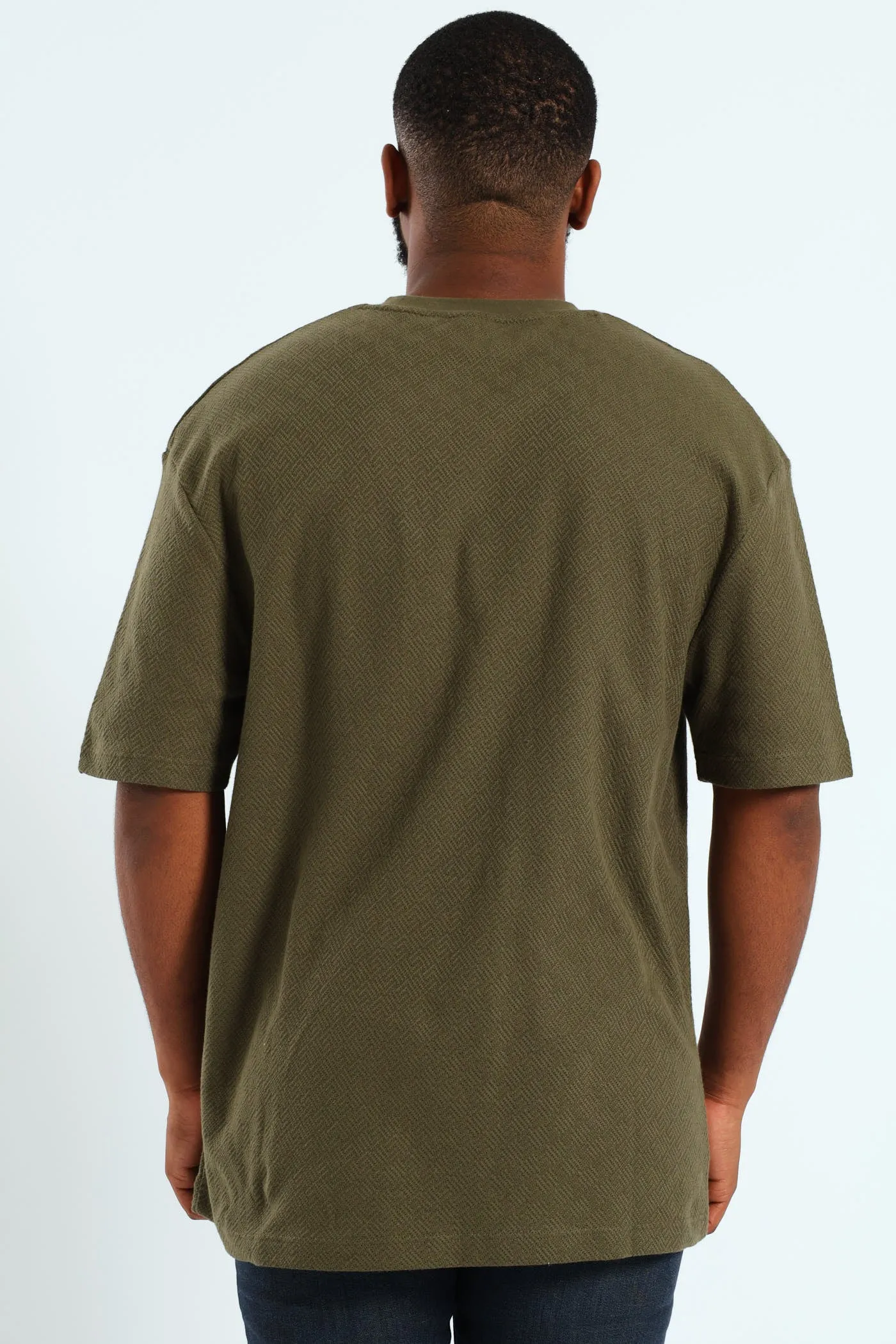 Pointelle Textured Tee - Fatigue