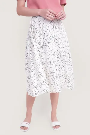 Polka Dot Midi Skirt