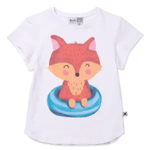 Poolside Fox Tee- White