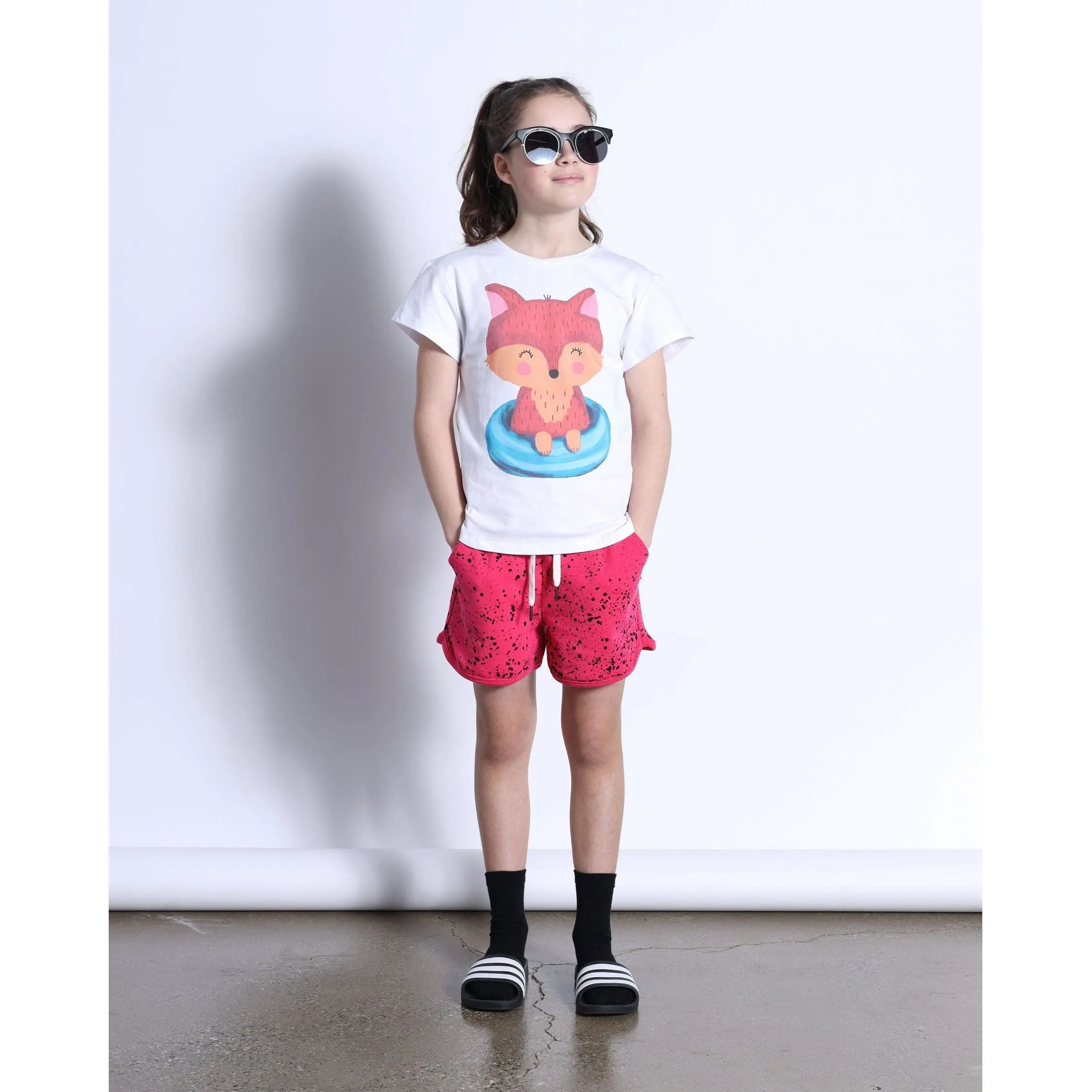 Poolside Fox Tee- White