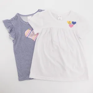 Pre-Girls 2 Pack Heart Tee