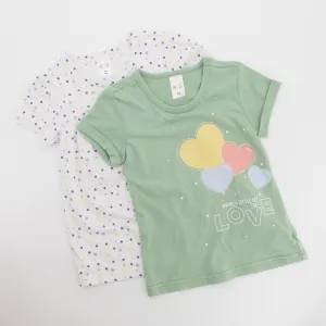Pre-Girls 2 Pack Spotted Tunic Tee