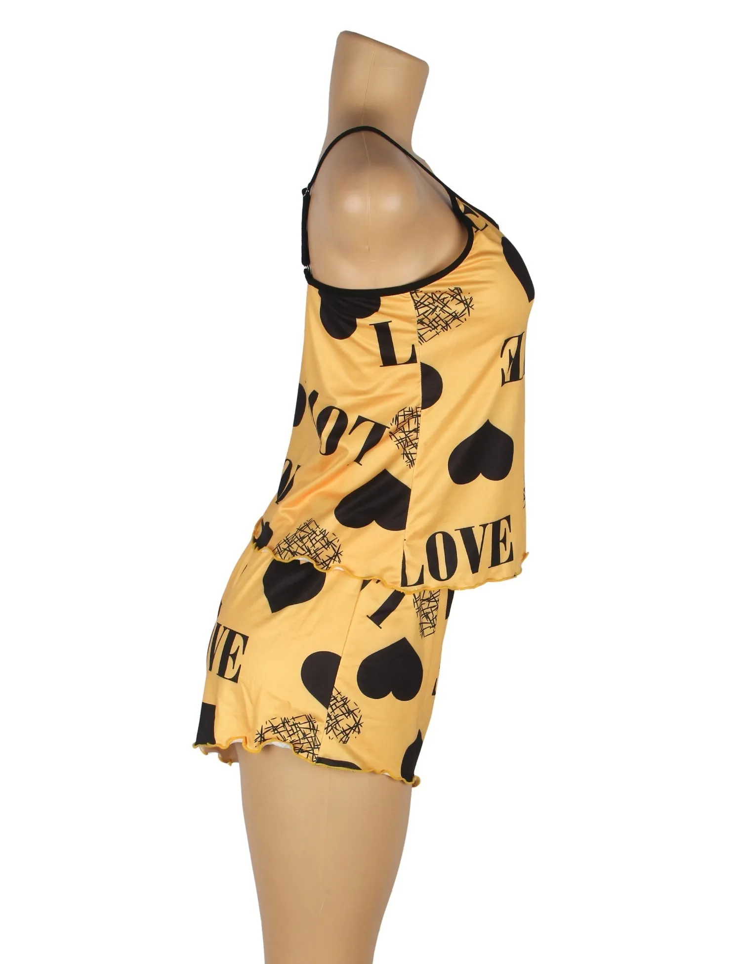 Print Suspender Home Wear Pajama Egypt Set