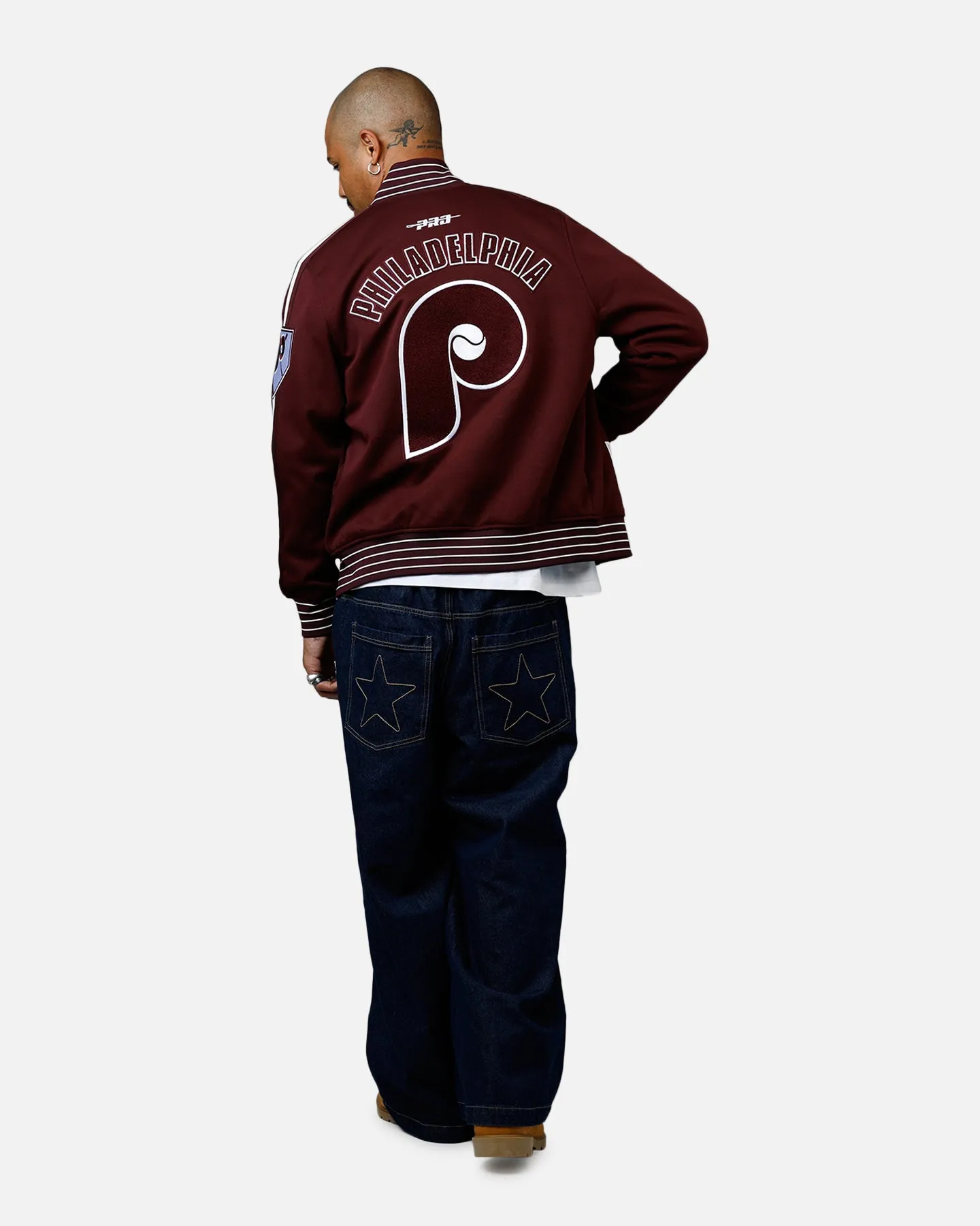 Pro Standard Philadelphia Phillies Double Knit Jacket Burgundy