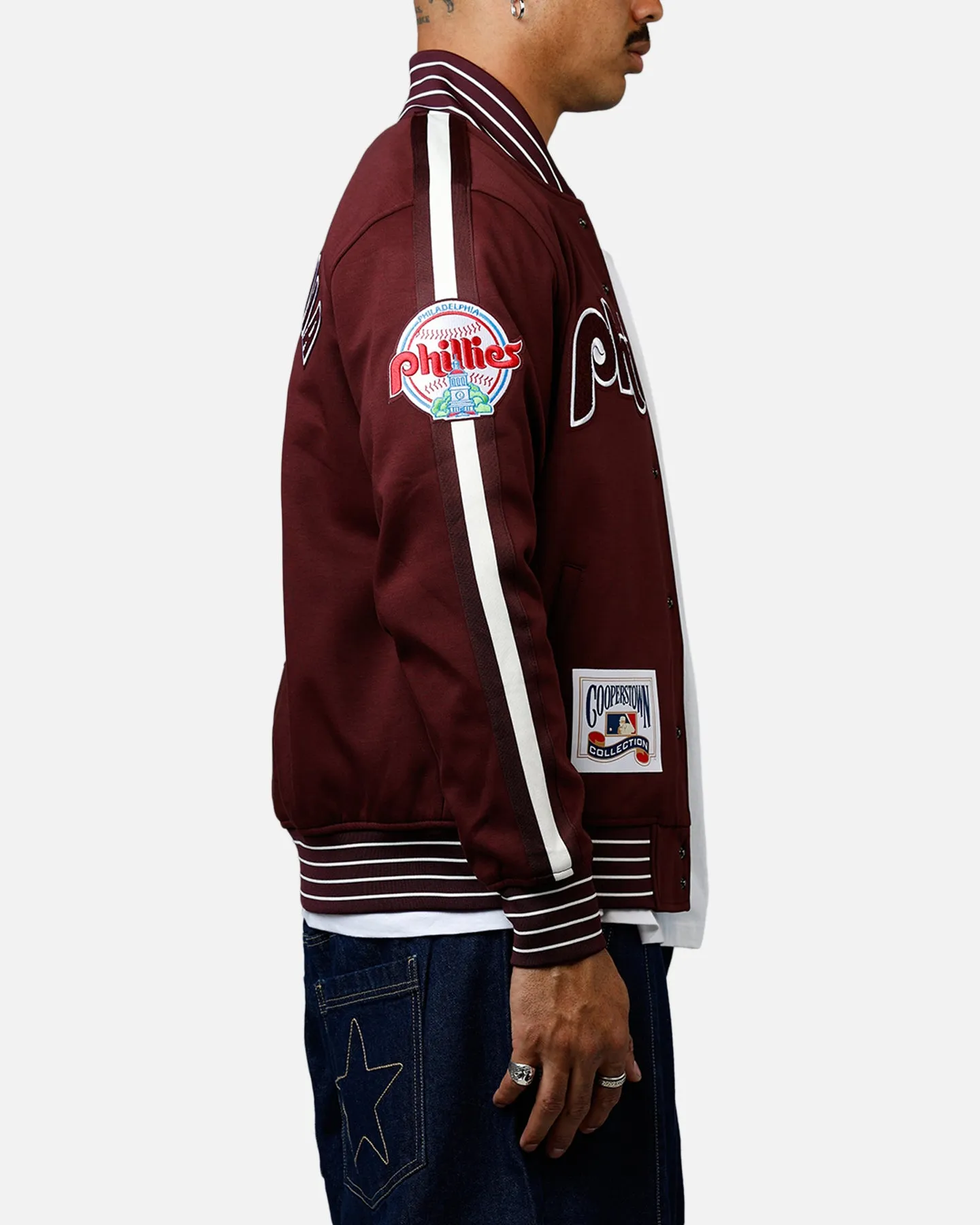 Pro Standard Philadelphia Phillies Double Knit Jacket Burgundy