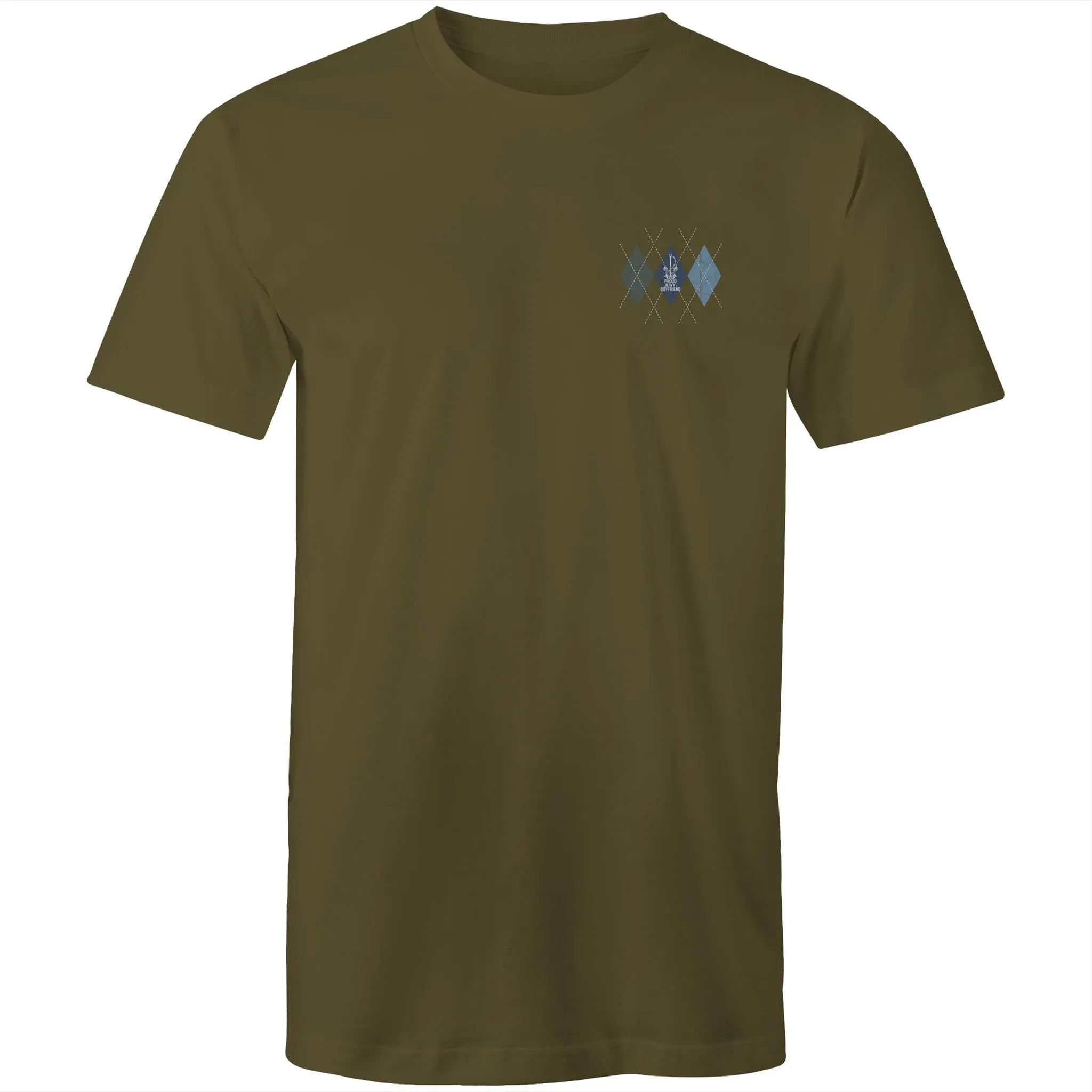 Proud Navy Boyfriend (Argyle) Men's T-shirt