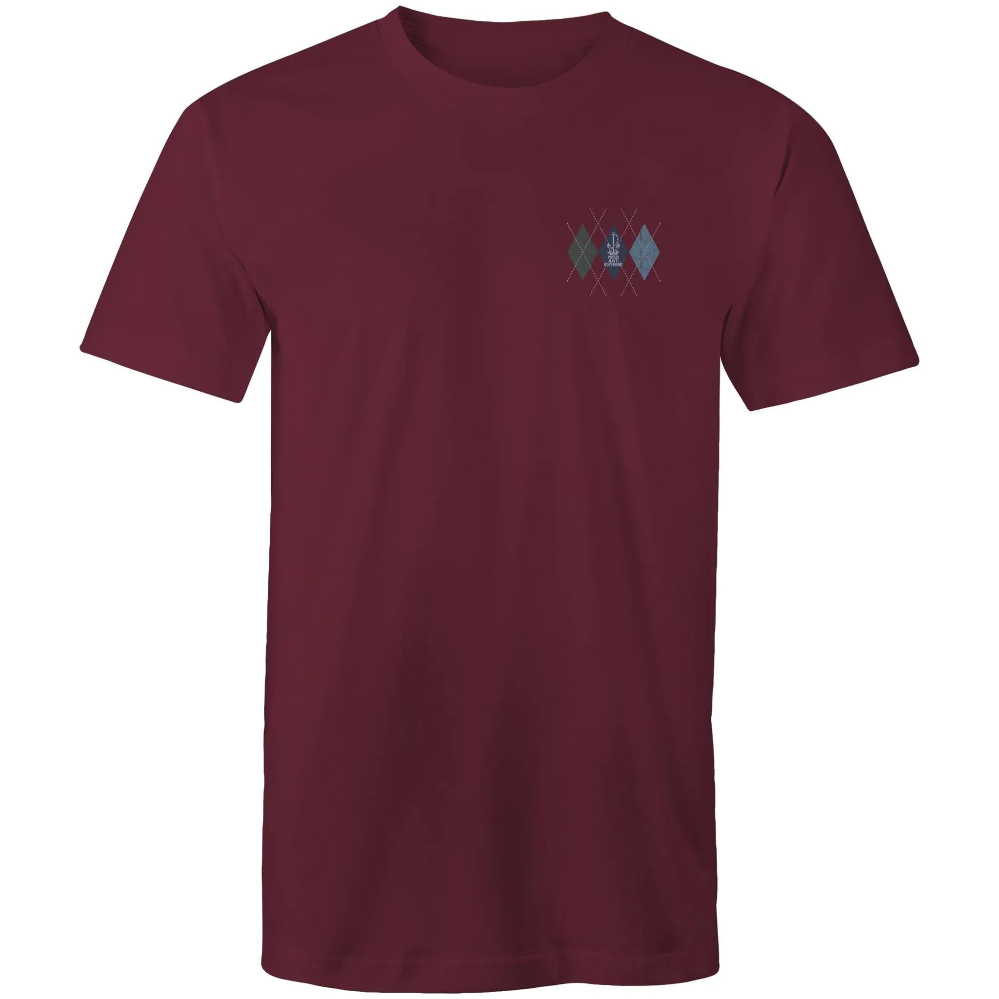 Proud Navy Boyfriend (Argyle) Men's T-shirt