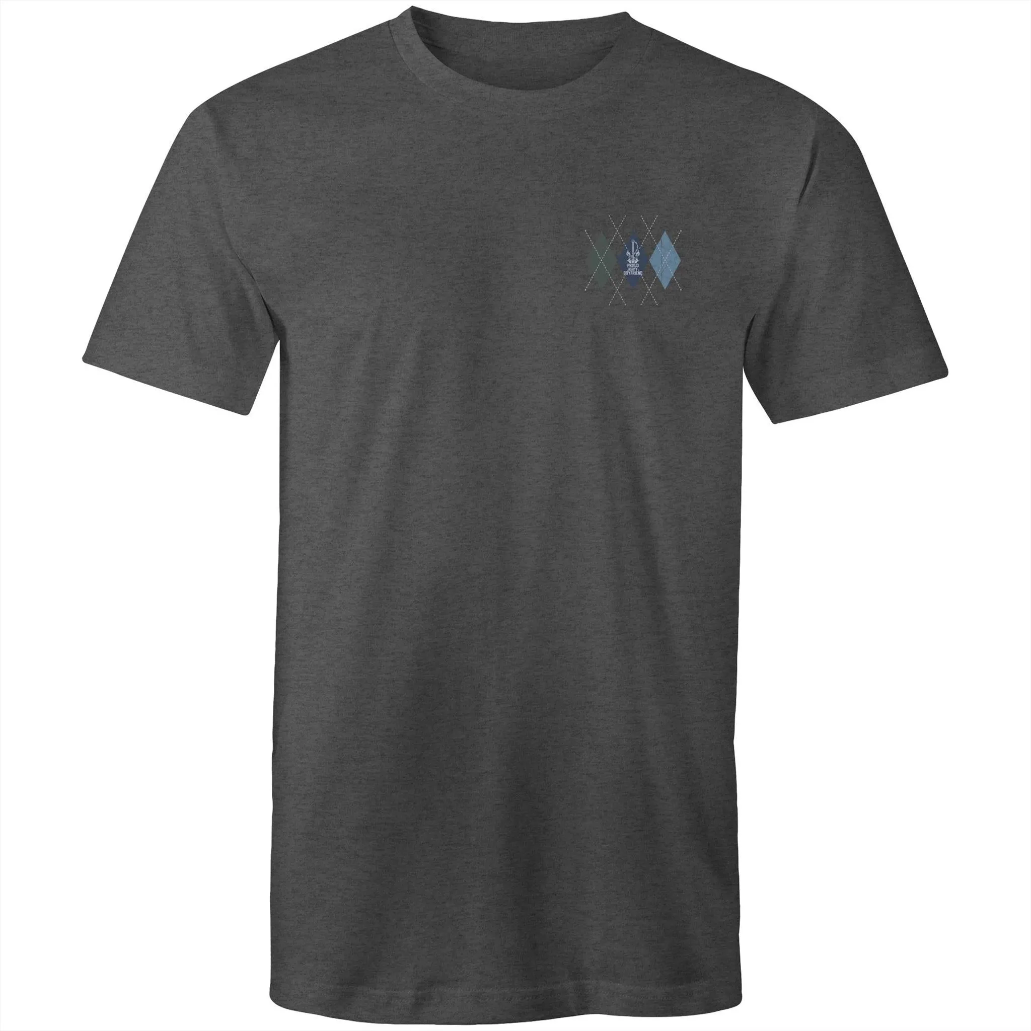 Proud Navy Boyfriend (Argyle) Men's T-shirt