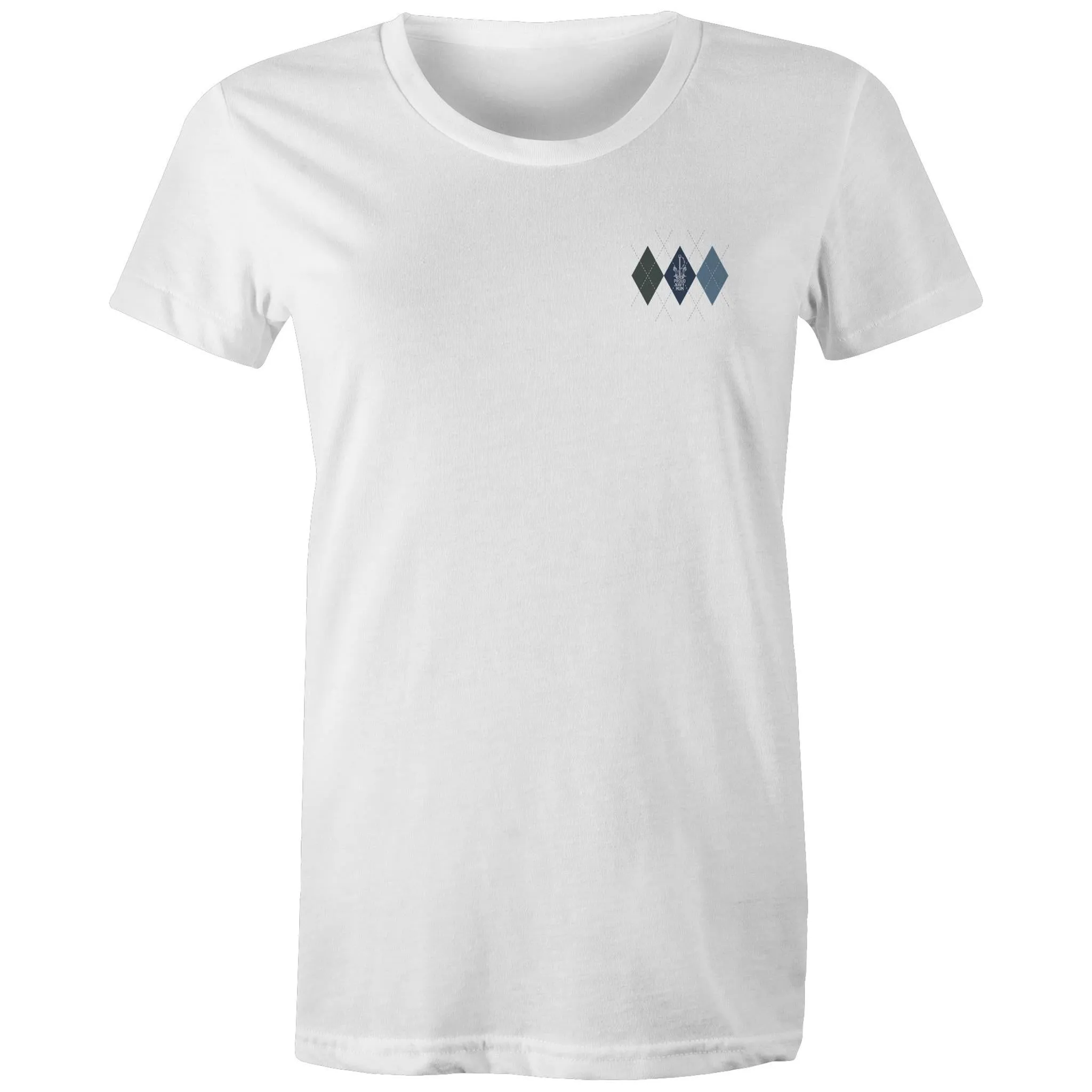 Proud Navy Mum (Argyle) Women's T-shirt