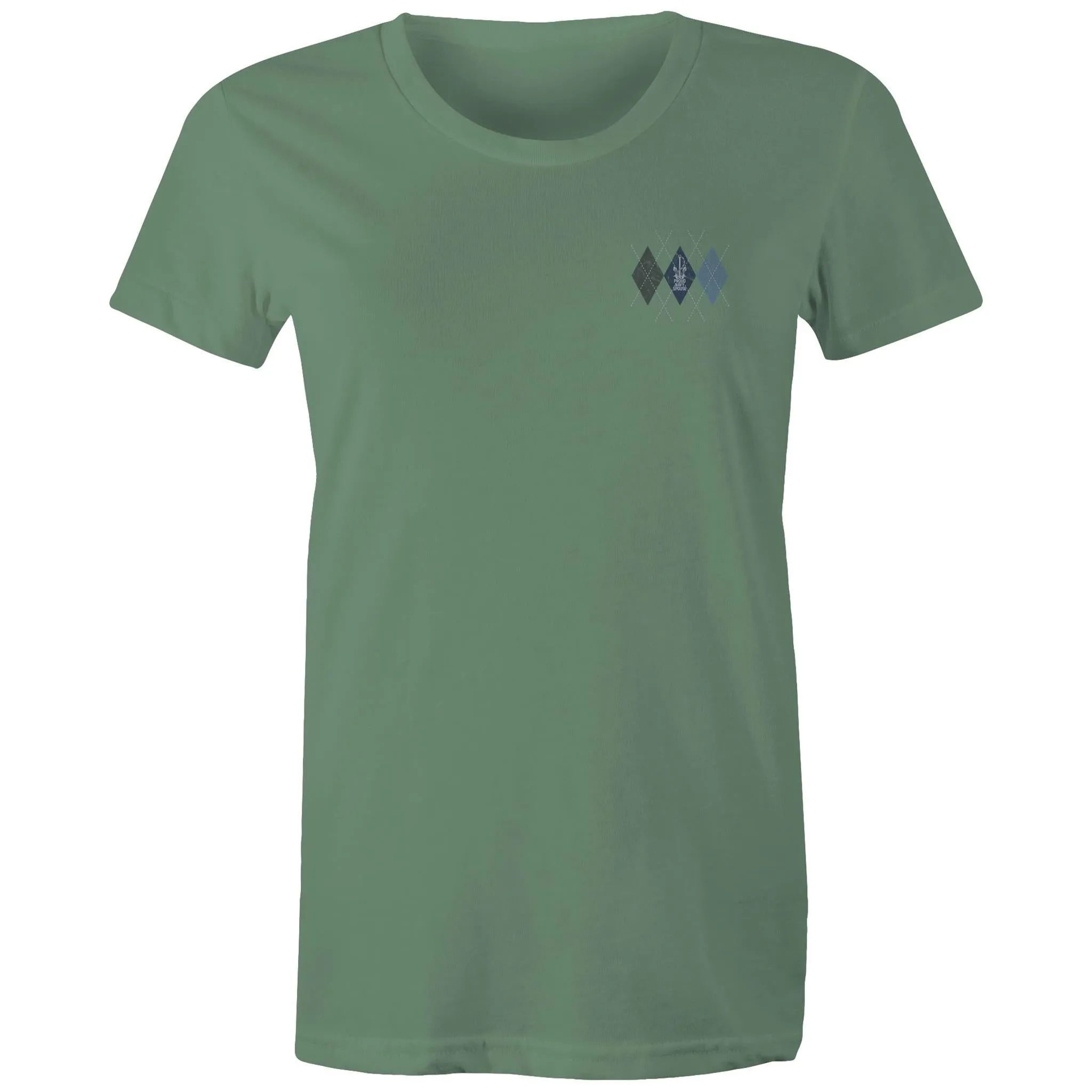 Proud Navy Spouse (Argyle) Women's T-shirt
