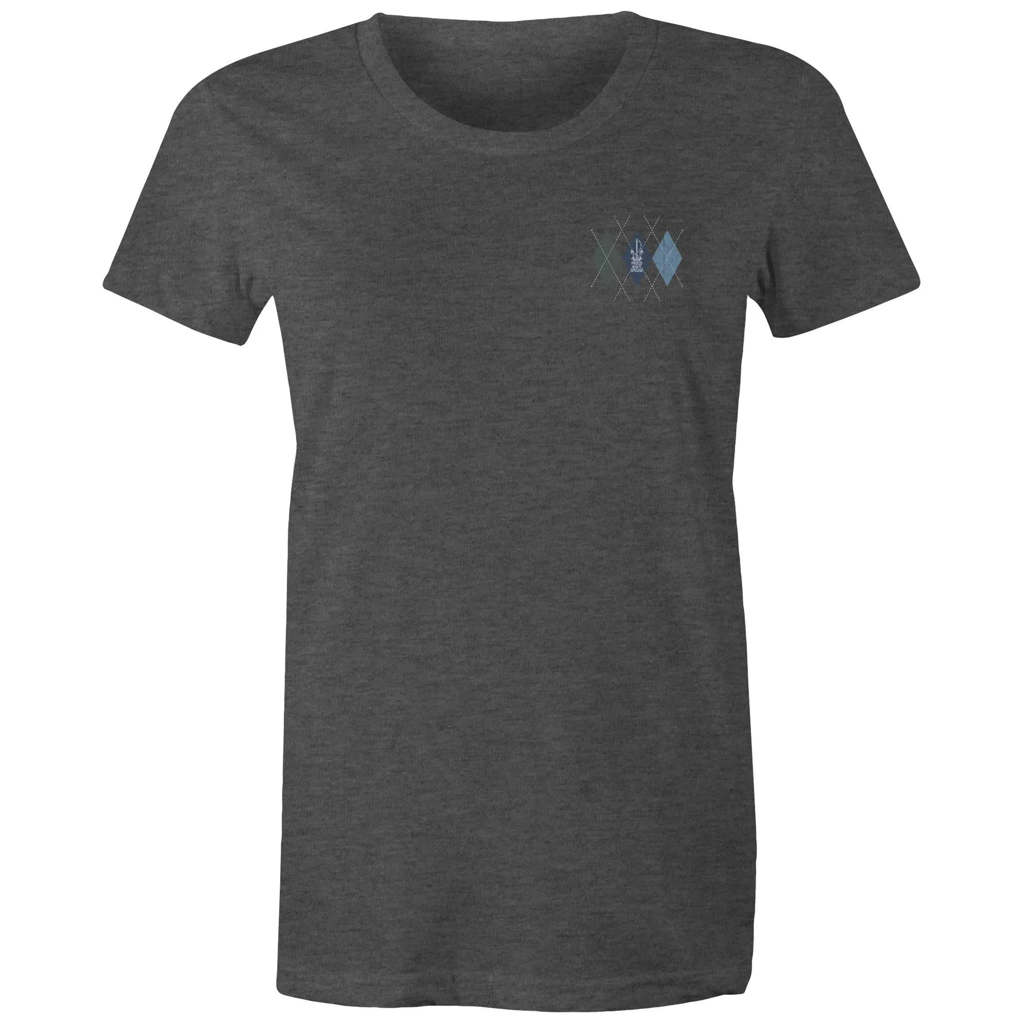Proud Navy Spouse (Argyle) Women's T-shirt