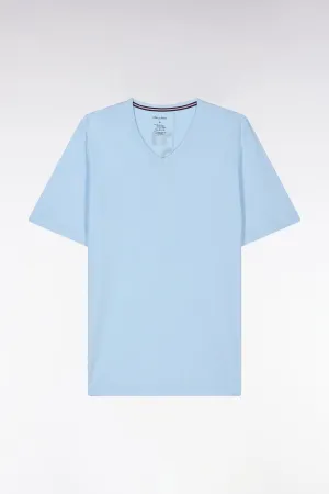 Pyjama court en jersey de coton T-shirt ciel short marine