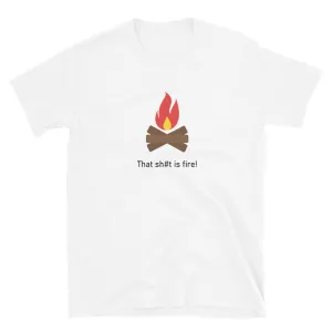 "This Sh#t Is Fire!" Short-Sleeve Emoji Unisex T-Shirt