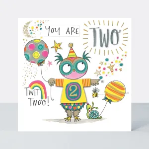 Rachel Ellen T-Party Age 2 Birthday Card