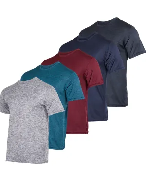 Real Essentials Men's Short Sleeve Active Dry Fit Crew T-Shirt