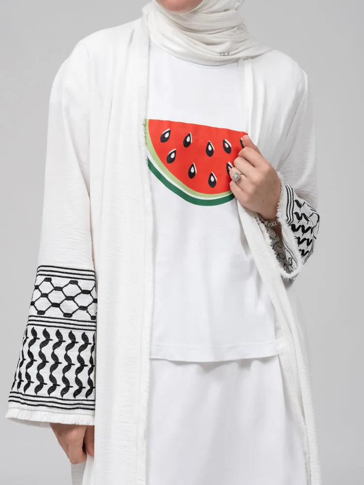 Right Side of History T-shirt with watermelon logo short sleeve