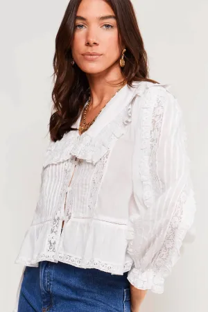 Rixo Maribelle Top - Ivory