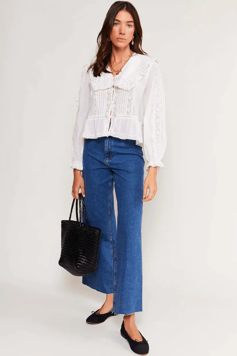 Rixo Maribelle Top - Ivory