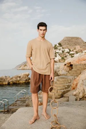 Route T-Shirt Textured Beige