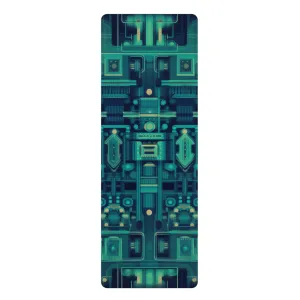 Rubber Yoga Mat- Annora Phalakasana Space Invader
