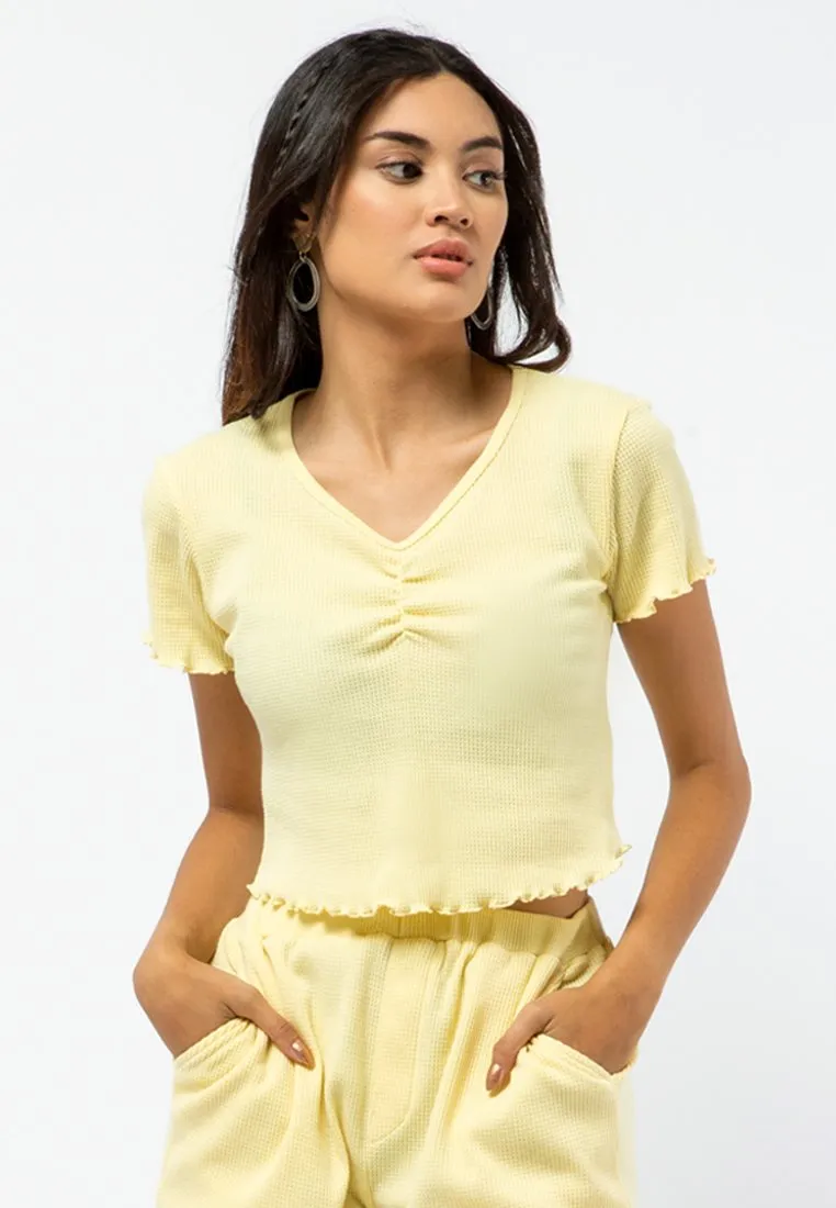 Ruched Crop T-shirt
