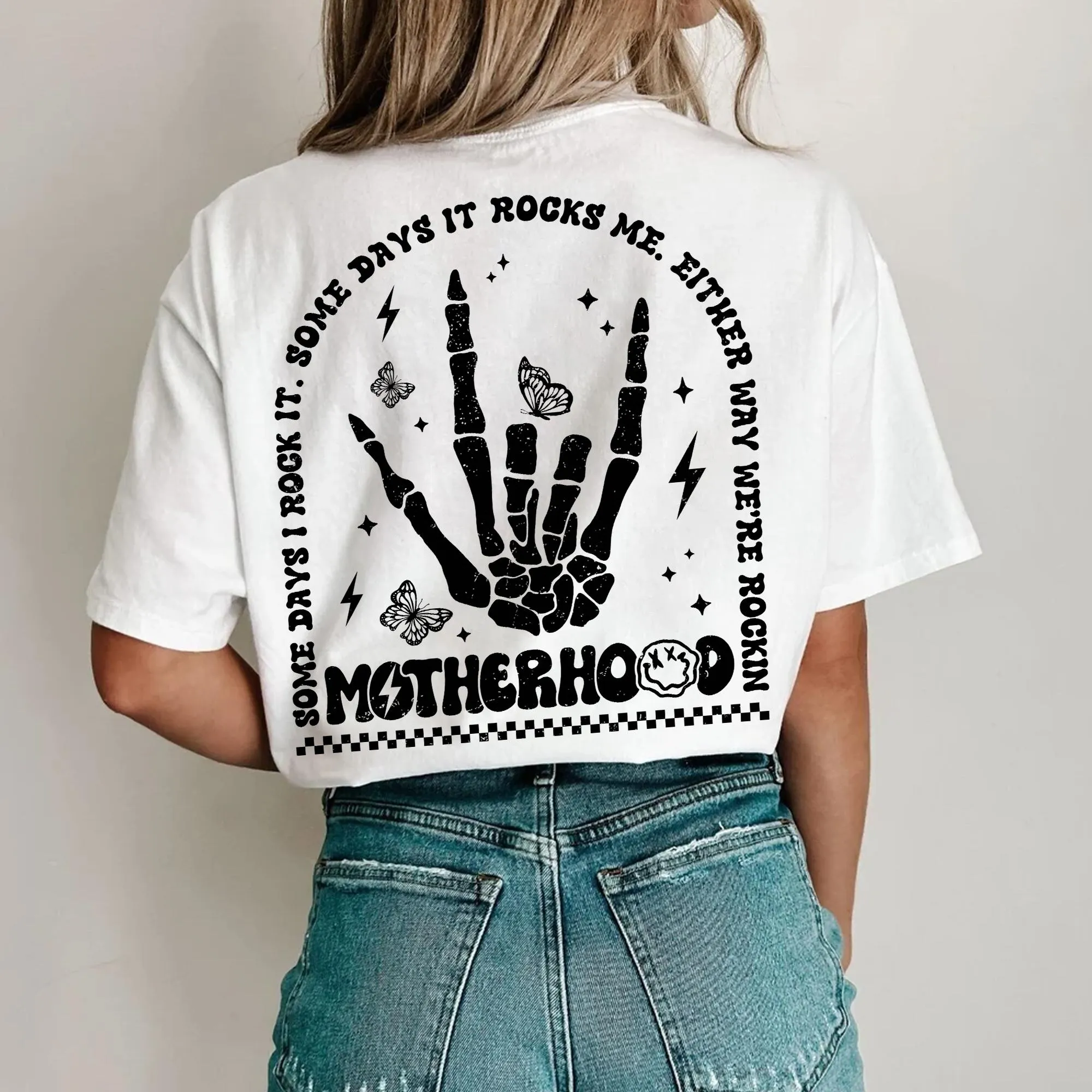 Sandjest Mom T-Shirt Either Way We??re Rockin Motherhood Gift for Women Mother
