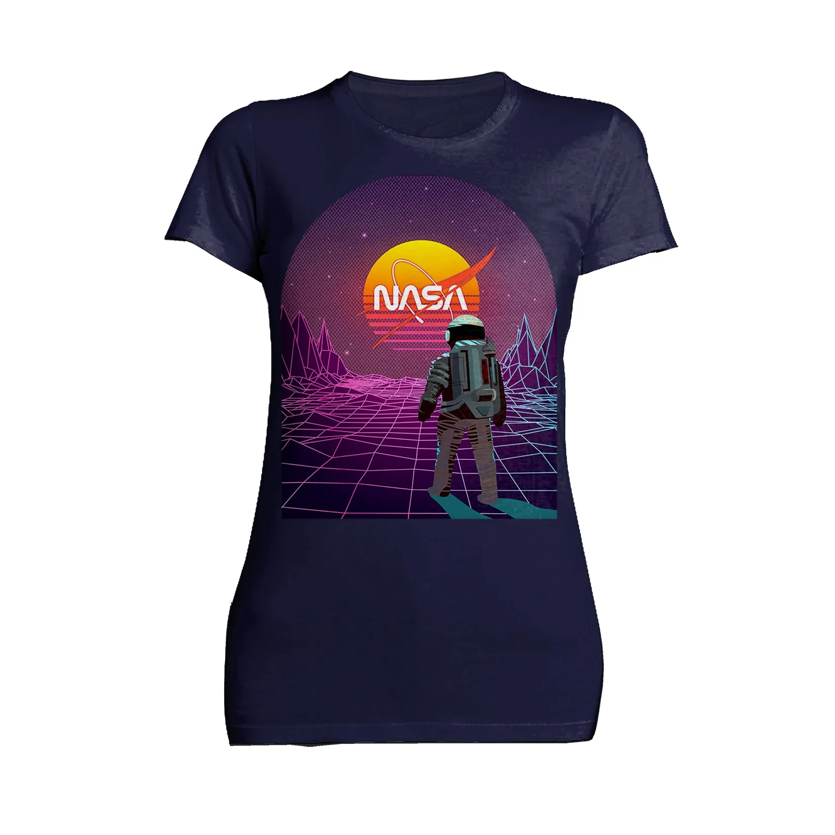 Science Space NASA Astronaut Synthwave Retro 80s Nerd Geek Official Women's T-shirt