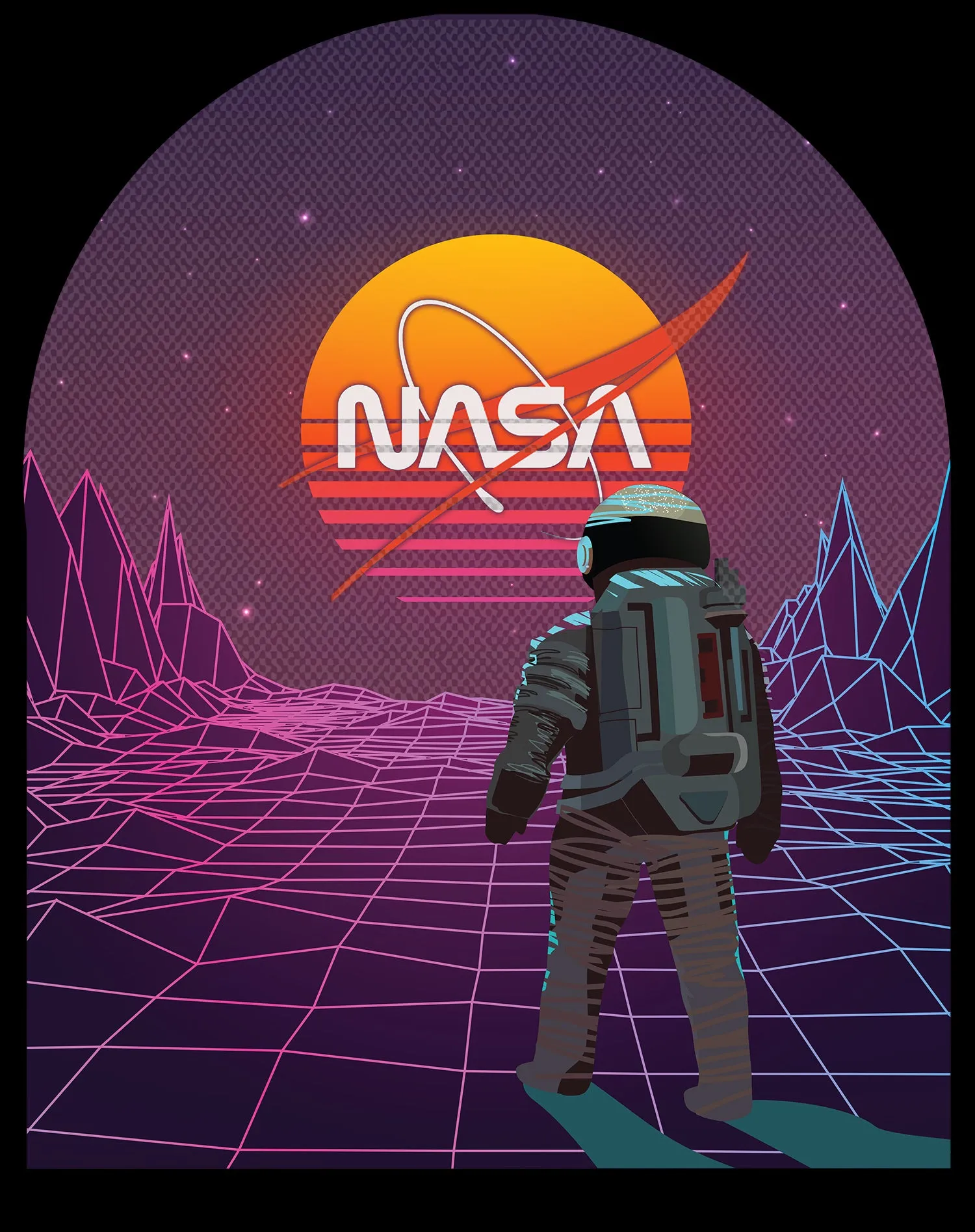 Science Space NASA Astronaut Synthwave Retro 80s Nerd Geek Official Women's T-shirt
