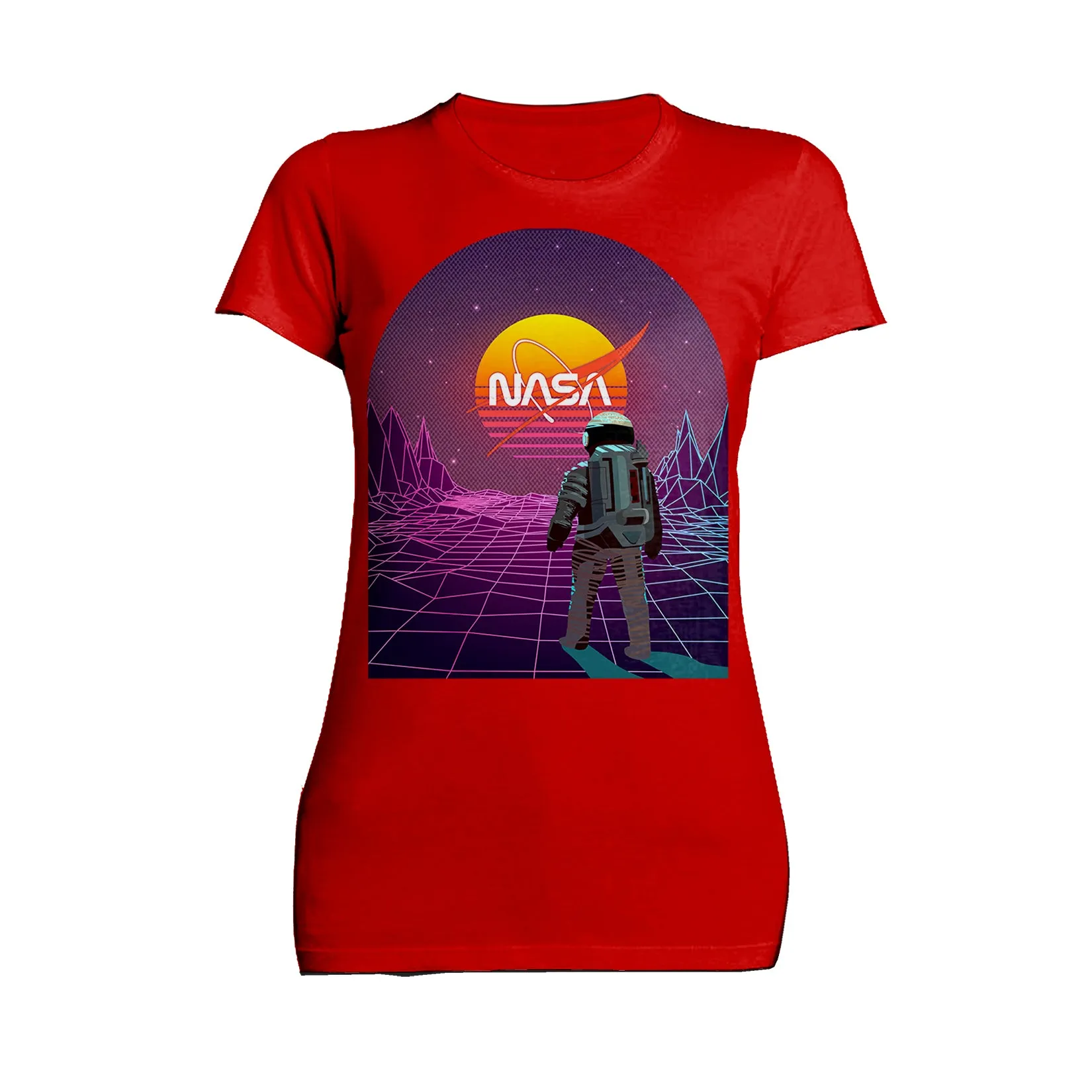 Science Space NASA Astronaut Synthwave Retro 80s Nerd Geek Official Women's T-shirt