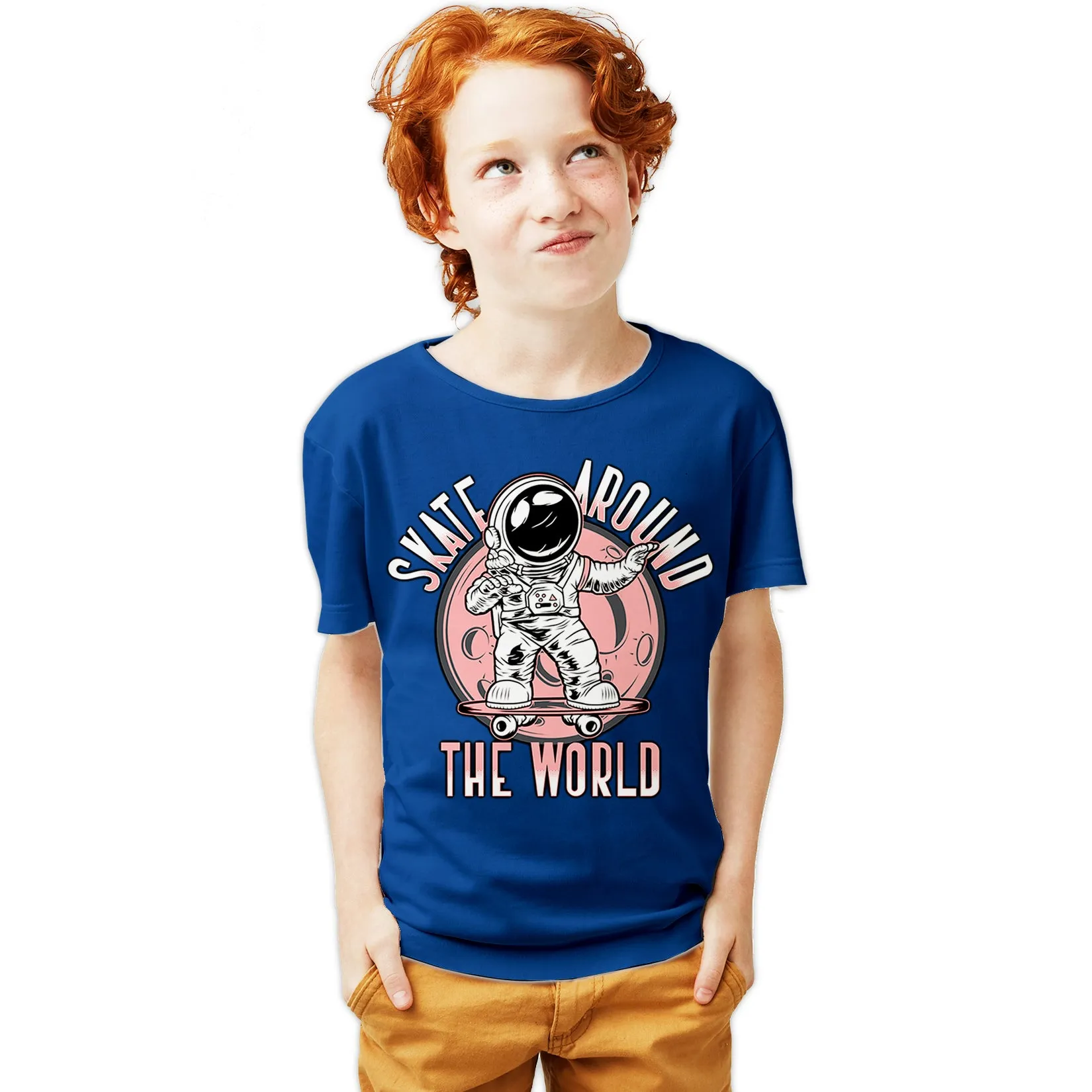 Science Space Race Skate Around World Astronaut Nerd Geek Official Youth T-shirt