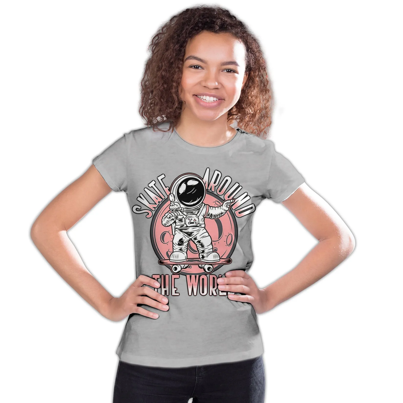 Science Space Race Skate Around World Astronaut Nerd Geek Official Youth T-shirt