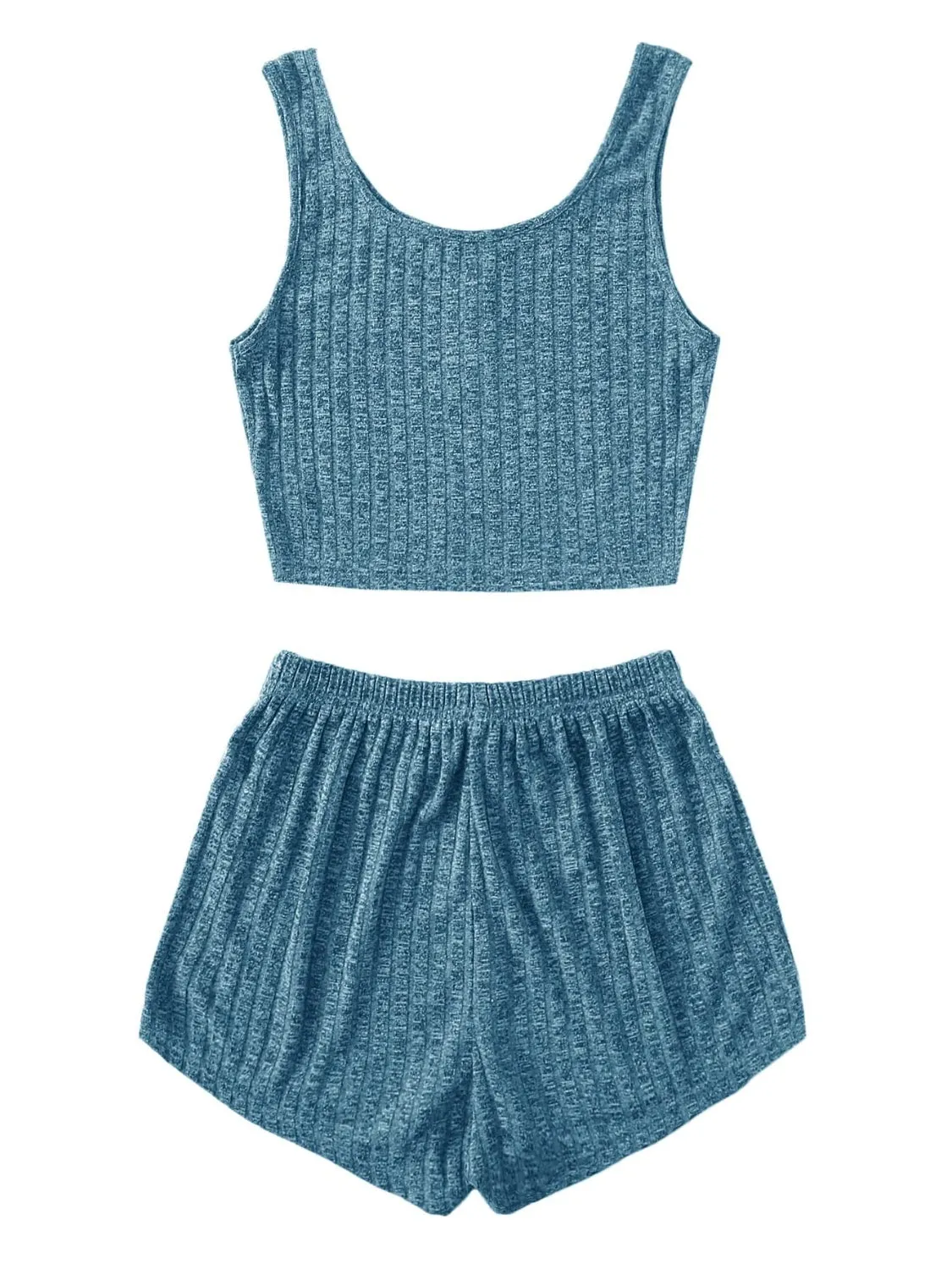 Scoop Neck Top and Shorts Lounge Set