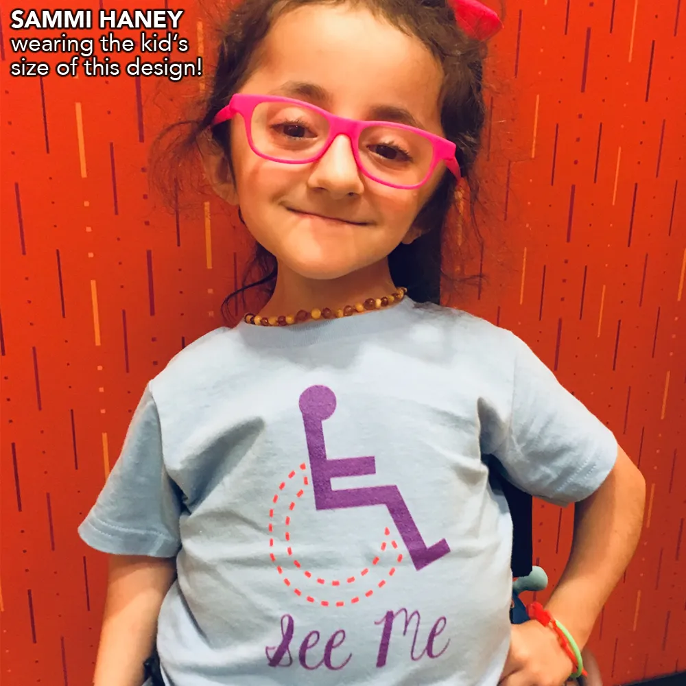 See Me (Not My Disability) Baby Girl White/Pink Shirts
