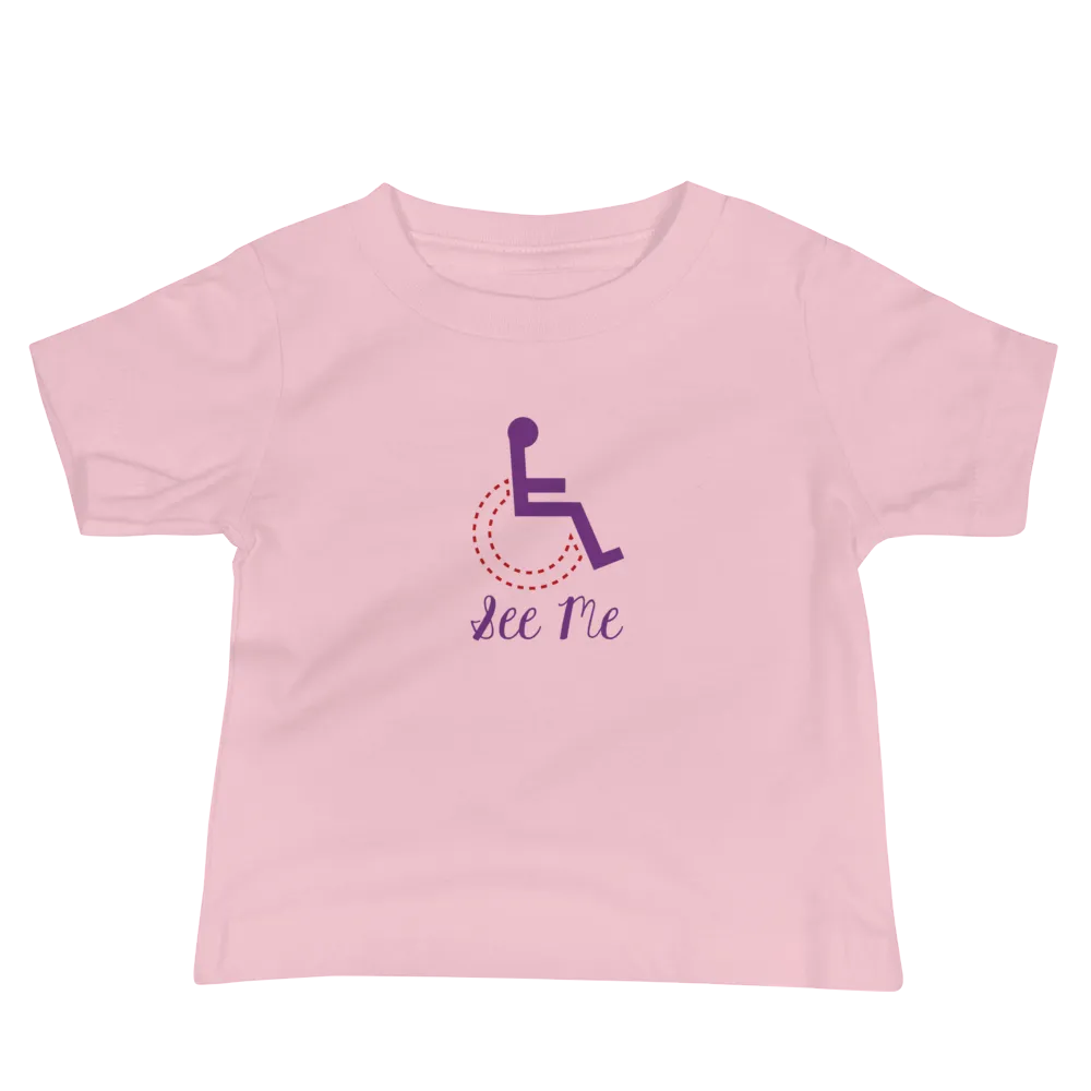 See Me (Not My Disability) Baby Girl White/Pink Shirts