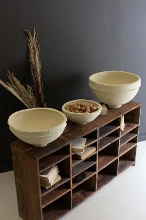 Set of 3 Paper Mache Bowls
