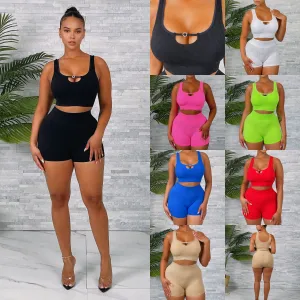 SET123P - SEAMLESS SHORTS SET ( 12 ASSORTED PIECES)