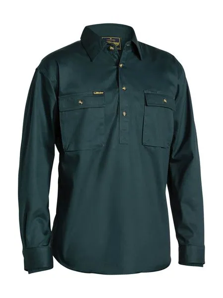 Shirt Bisley Closed Drill 190g Green L