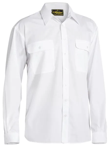Shirt Bisley Permanent PreSS Poly/Cotton 110g Sky Blue M