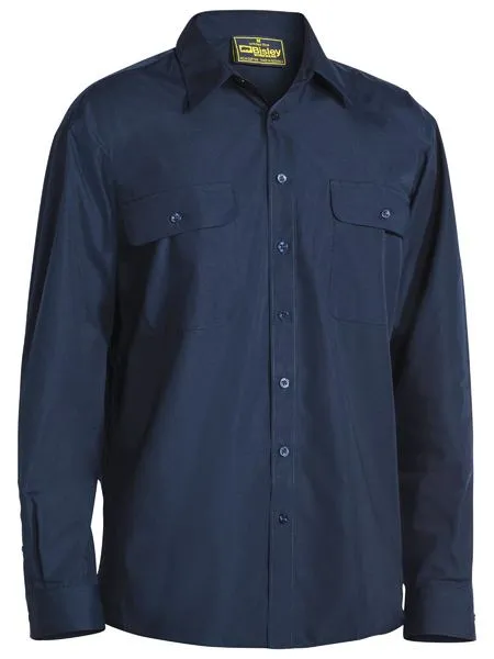 Shirt Bisley Permanent PreSS Poly/Cotton 110g Sky Blue M