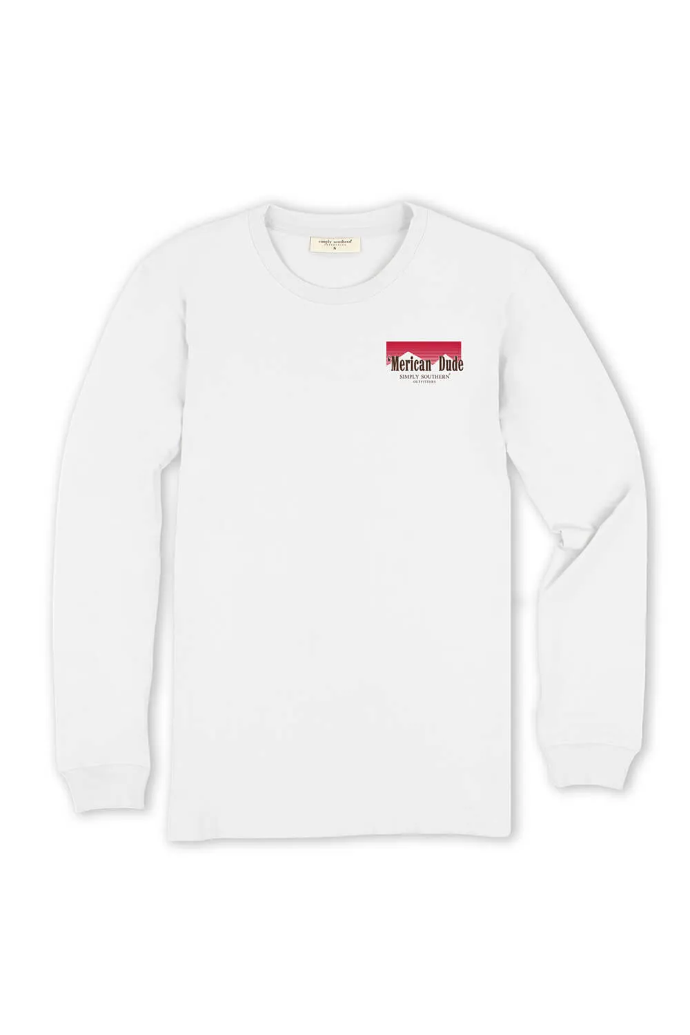 Simply Southern Long Sleeve Cowboy Horse T-Shirt for Men in White | MN-LS-HORSES-WHITE