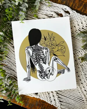 Skeleton Girl Print