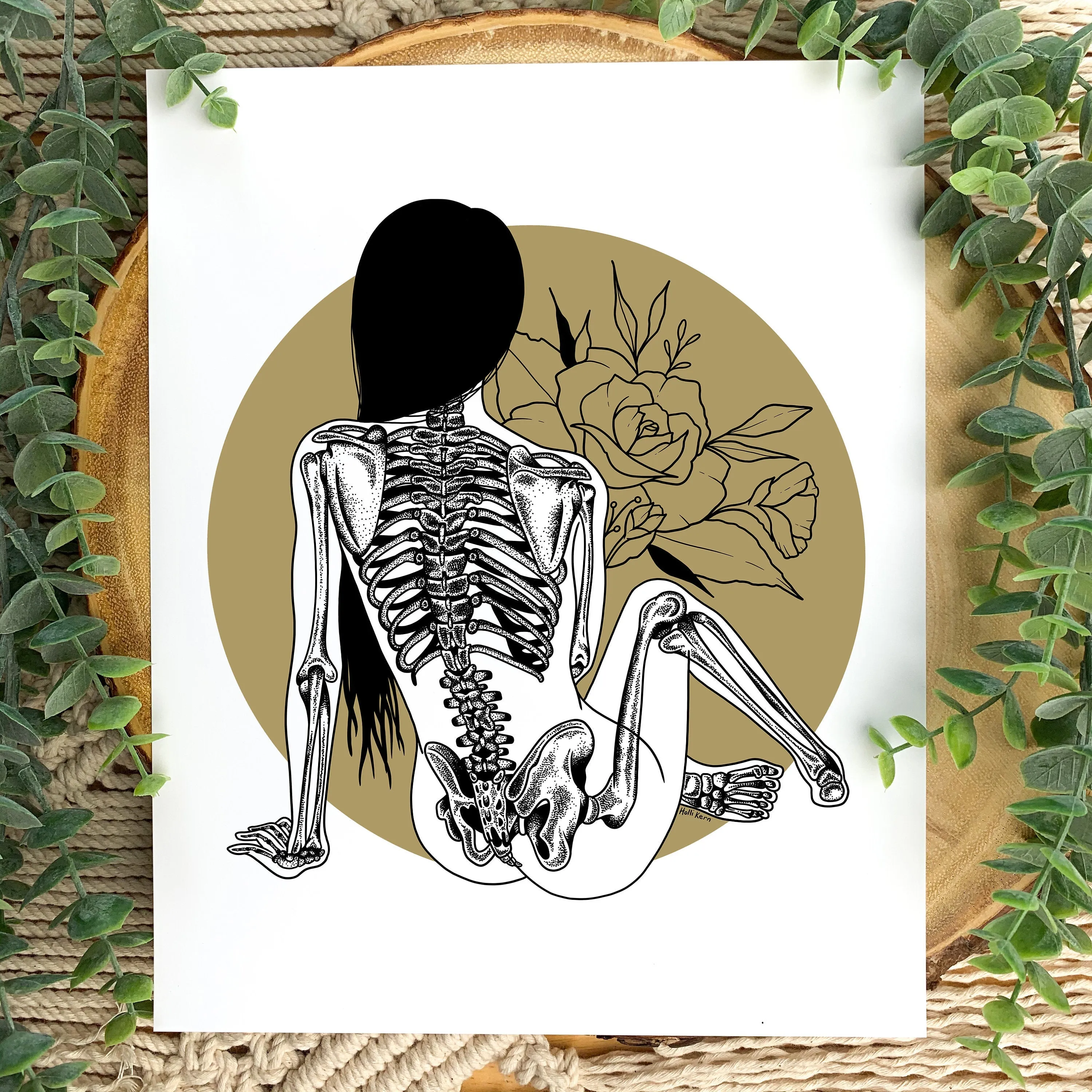Skeleton Girl Print