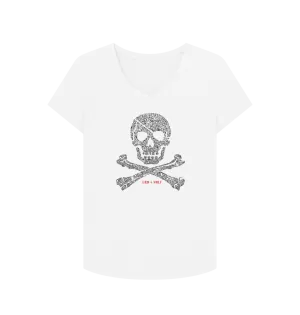 Skull   Crossbones V Neck Tee