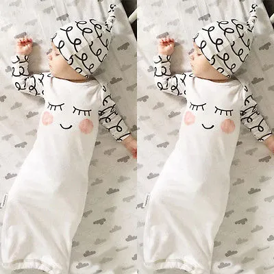 Sleepy Eyes Baby Gown 2 Pieces